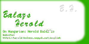 balazs herold business card